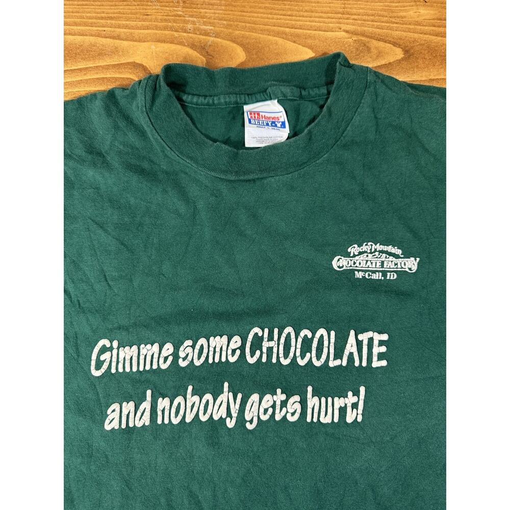 Vintage Rocky Mountain Chocolate Factory T-Shirt Large Single Stitch Snack Tee